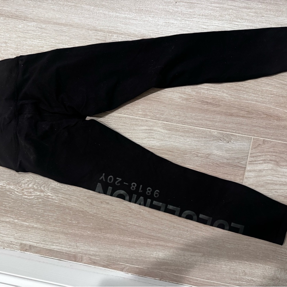 lululemon athletica Black Leggings with Side Logo